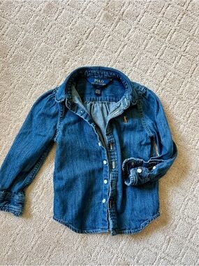 Polo by Ralph Lauren Kids Denim Button-Down Jacket - Dark Blue